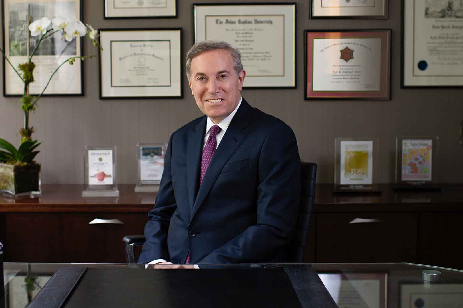 Dr. Leipziger, Plastic Surgeon, at his Manhattan office