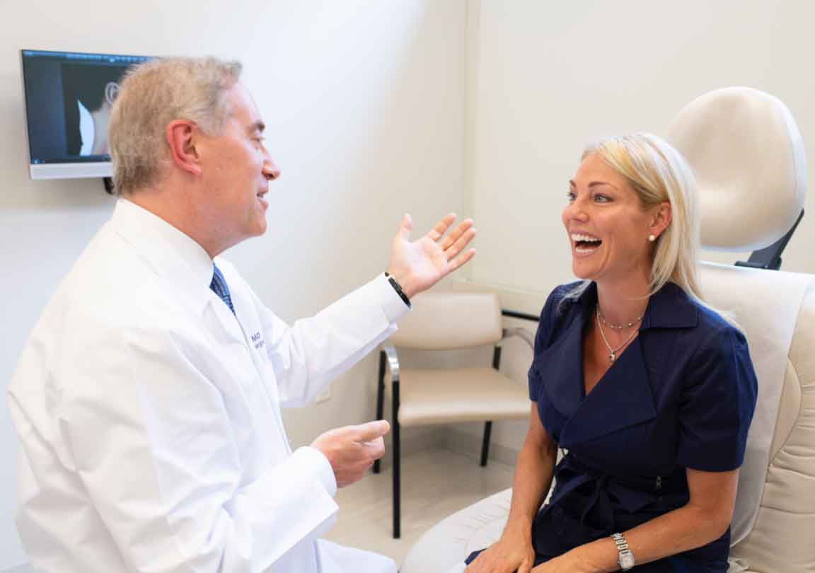 Dr. Leipziger with a patient
