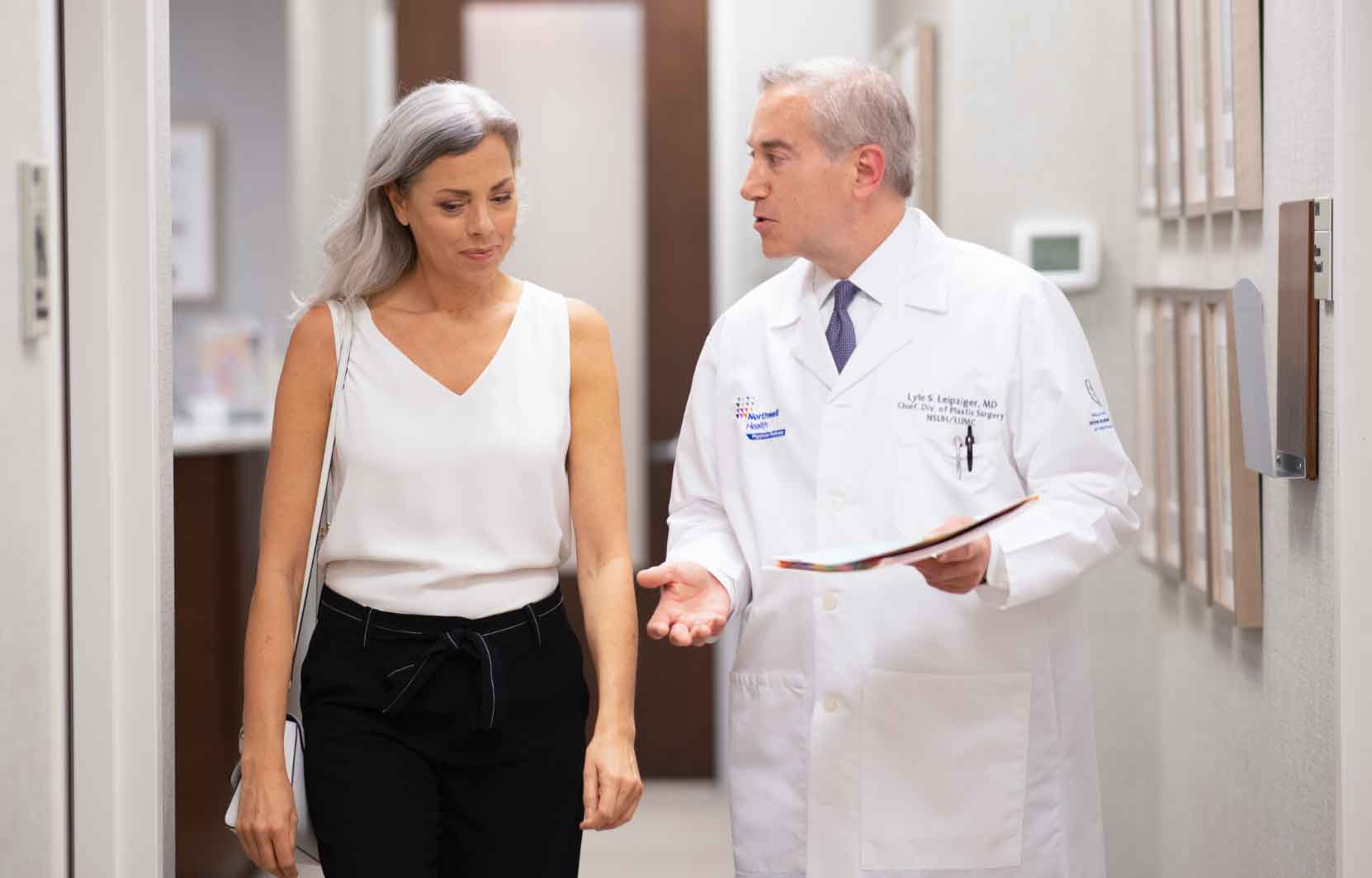 Dr. Leipziger meeting with a patient