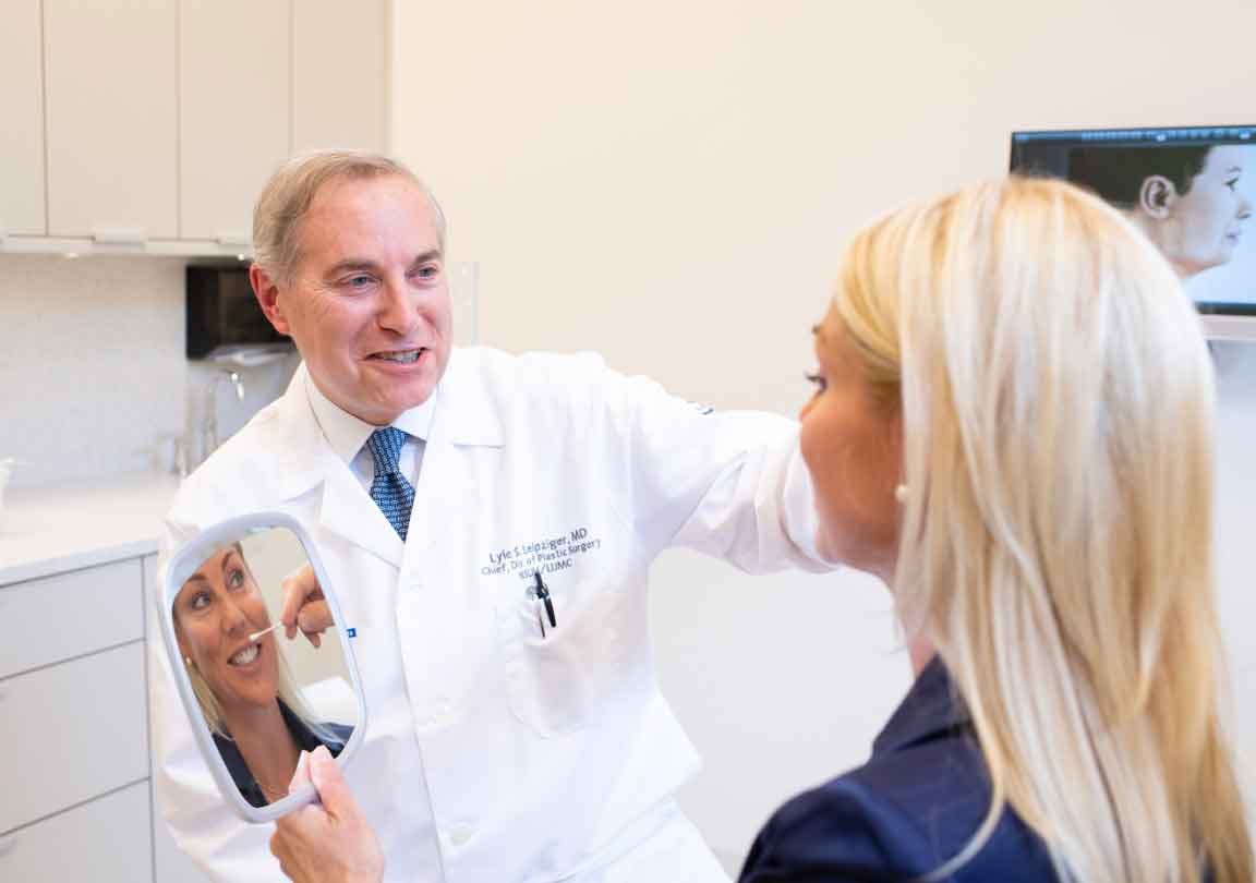 Dr. Leipziger with patient